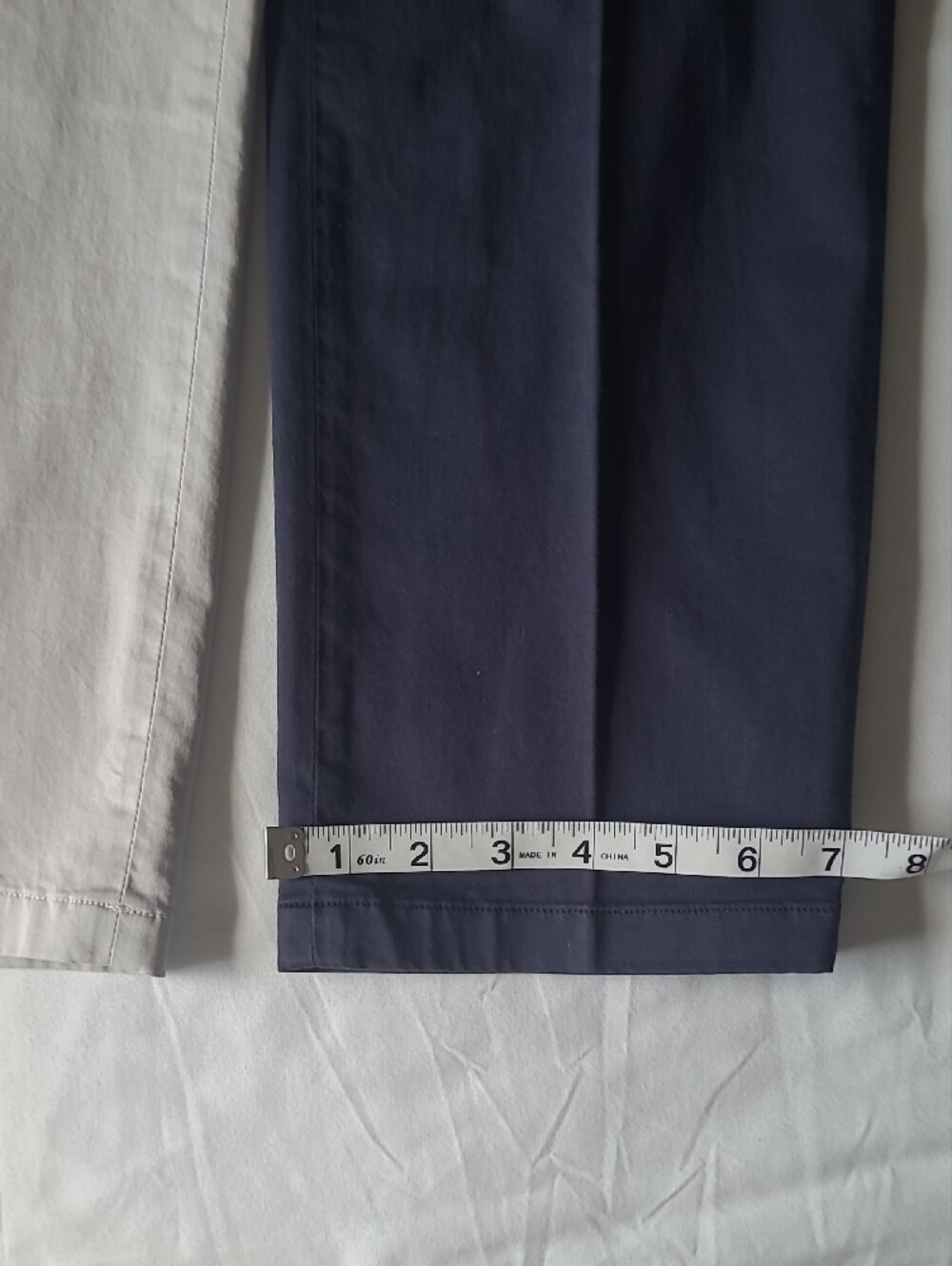 Set of 2 Straight-Fit Chino Pants. Light Gray & Navy Both 38X32. NWT. - Picture 7 of 16